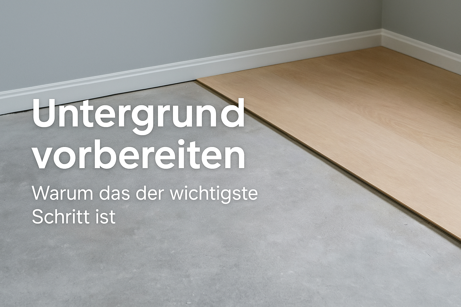 Untergrund vorbereiten – Warum das der wichtigste Schritt ist